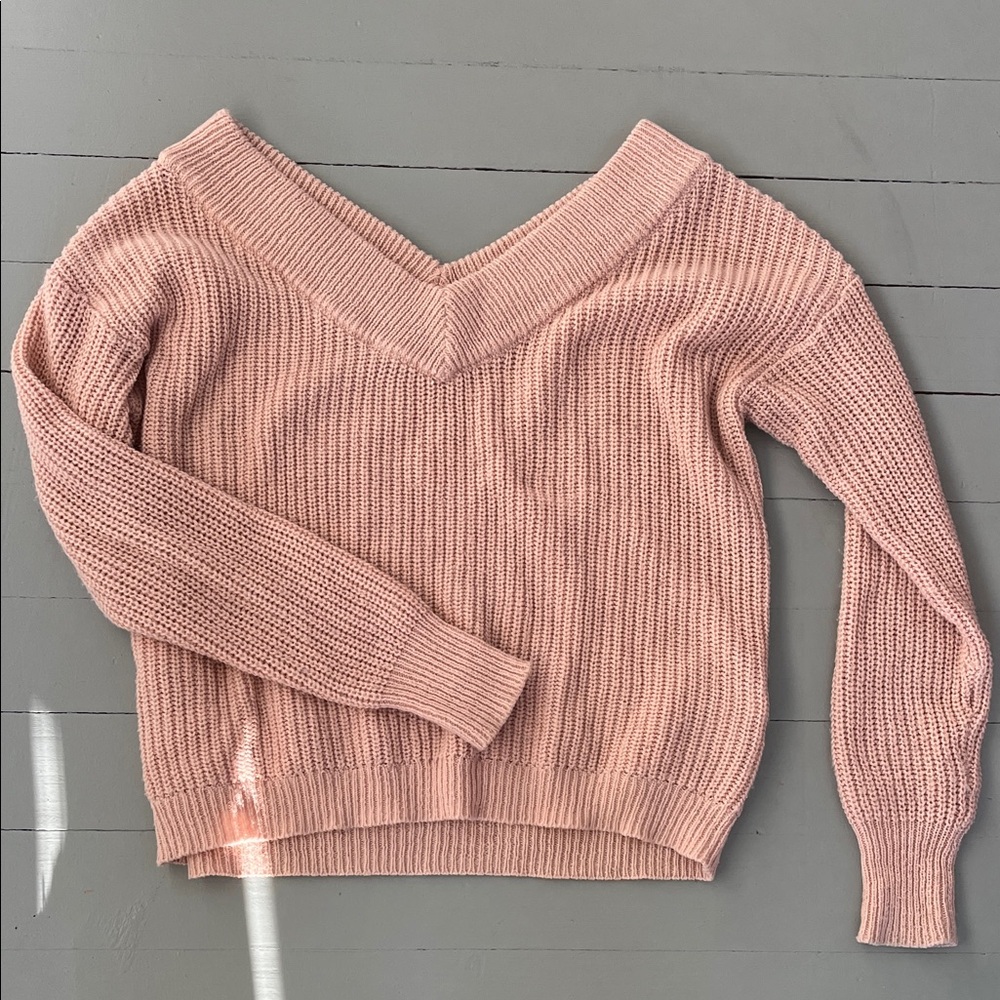 Only Blush Off-the-Shoulder Sweater